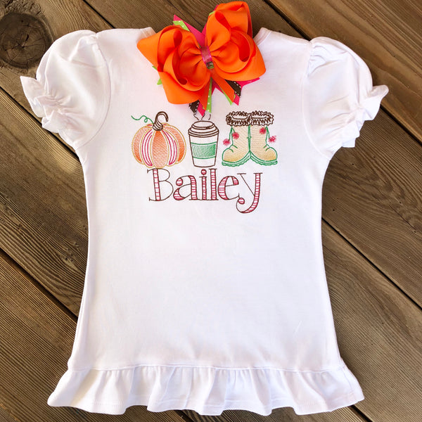 Fall Favorites Embroidered SHIRT ONLY