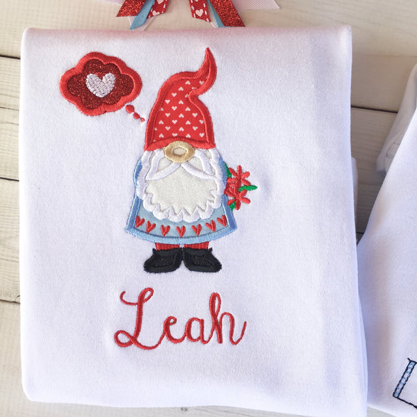 Valentine's Day GIRL Gnome Shirt ONLY