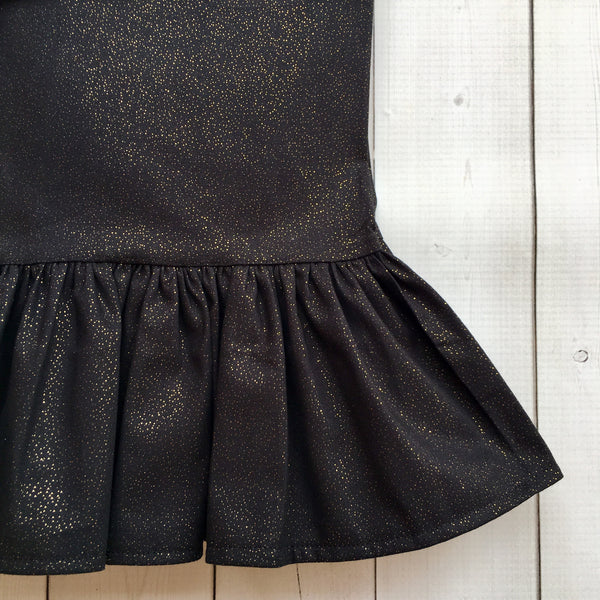 Good Little Witch Embroidered Sketch and Single Ruffle Pant Set