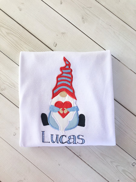 Valentine's Day BOY Gnome Shirt Only