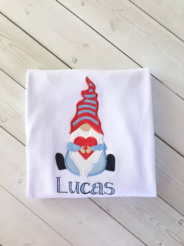 Valentine's Day BOY Gnome Shirt Only
