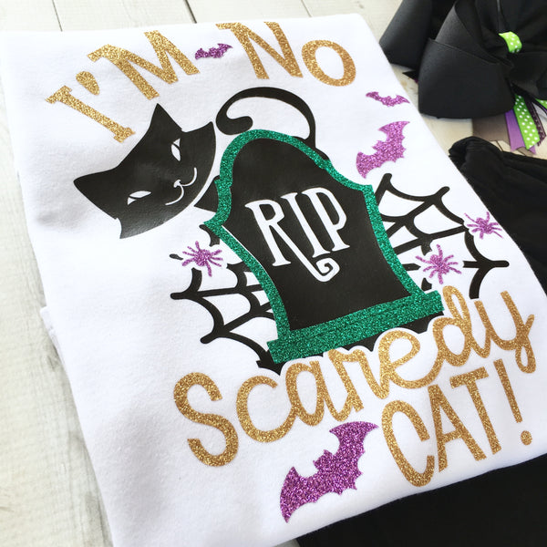 I’m No Scaredy Cat Glitter Ruffle Shortie (or Pants!) Set