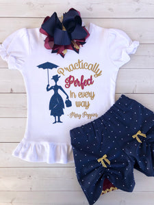 English Nanny Perfect Glitter Peek-a-Boo Shortie Set