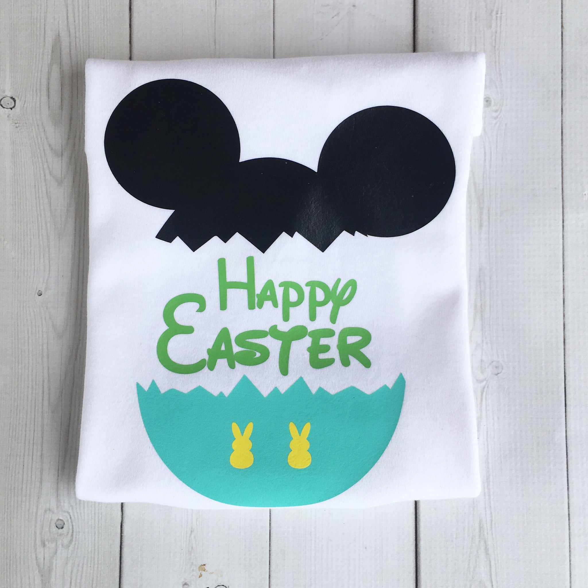 Boy's Happy Easter Cracked Egg Vinyl Shirt ONLY