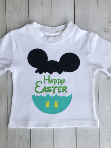 Boy's Happy Easter Cracked Egg Vinyl Shirt ONLY