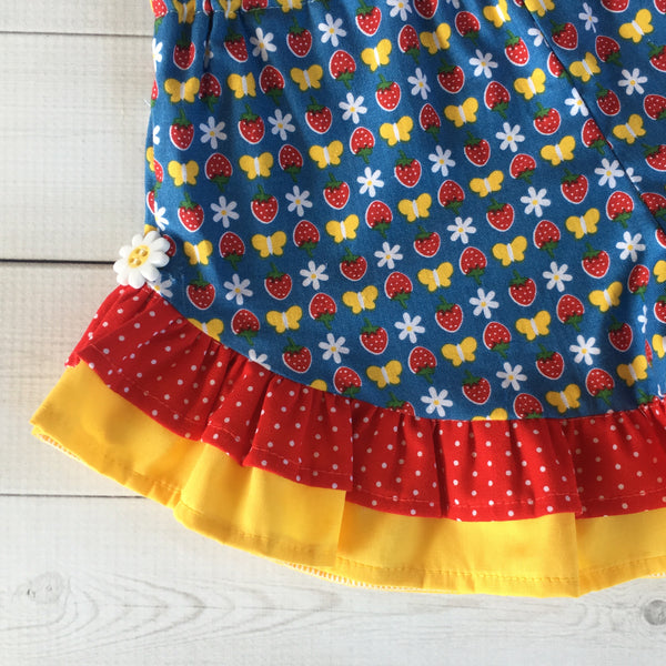 Classroom Sweetie Embroidered Frame Ruffle Short Set