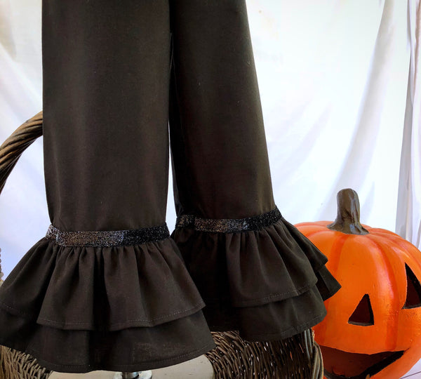 Halloween Castle Glitter Ruffle Pant Set