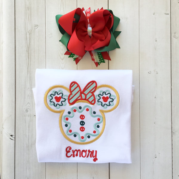 Miss Mouse Christmas Cookie Ruffle Pant Set