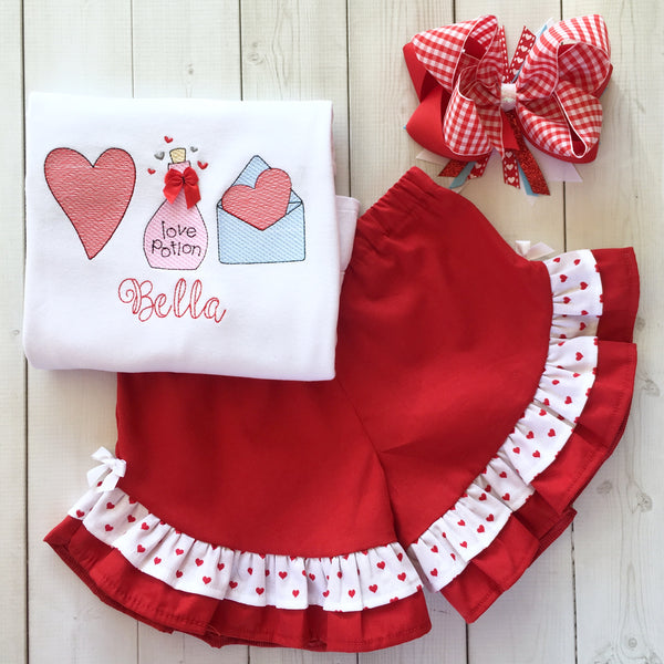 Love Potion Ruffle Shortie Set