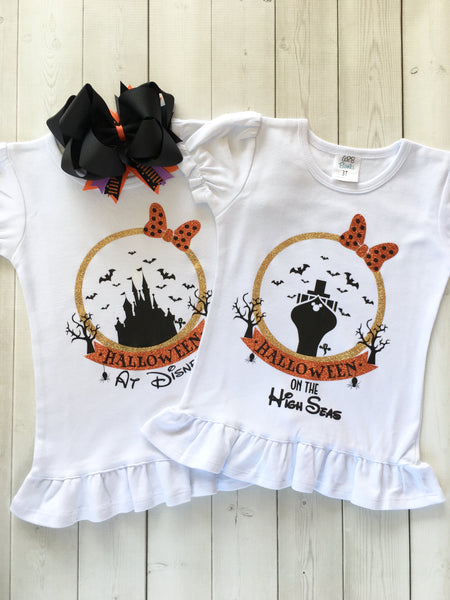 Halloween Cruise Girls Glitter SHIRT ONLY