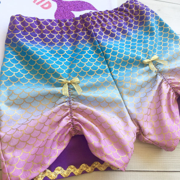 Majestic Mermaid "She Leaves A Little Sparkle" Peek-A-Boo  Shortie Set