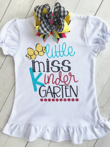 Little Miss *Any Grade* Back To School Glitter Vinyl SHIRT ONLY