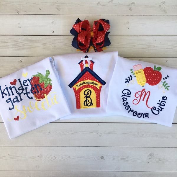 Classroom Sweetie Embroidered Schoolhouse SHIRT ONLY