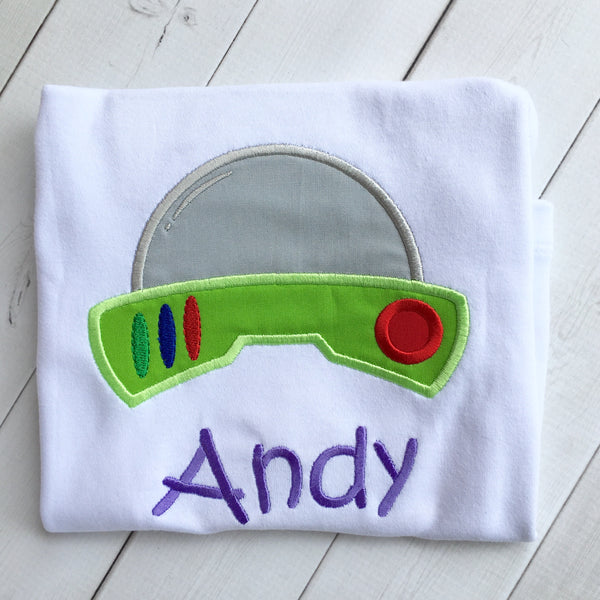 Embroidered Astronaut Helmet Boy's SHIRT ONLY