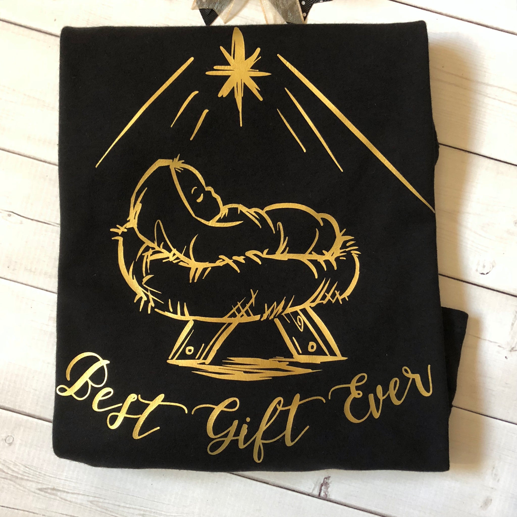 Baby Jesus in the Manger SHIRT ONLY (Girls)
