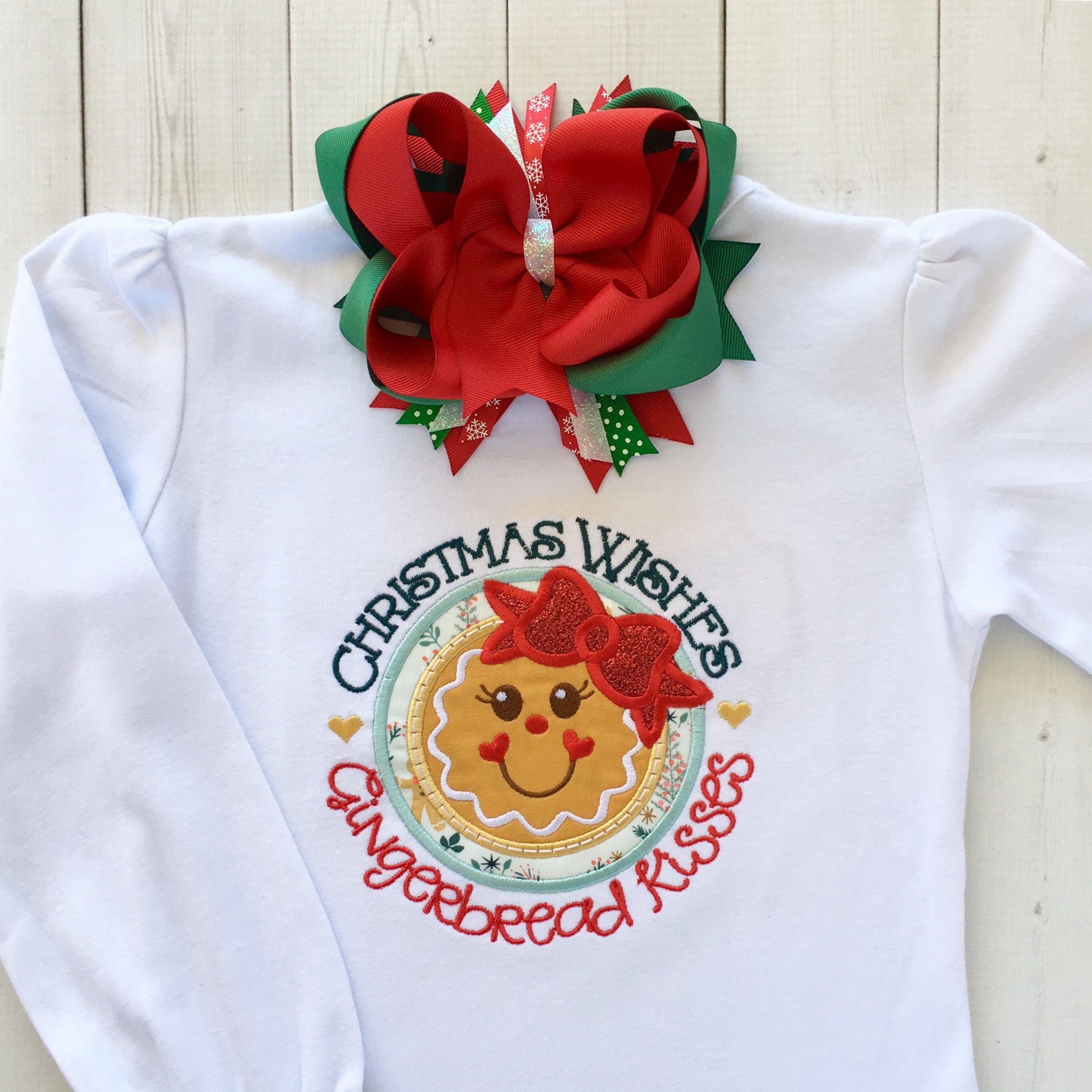 Gingerbread Kisses Girl Shirt ONLY
