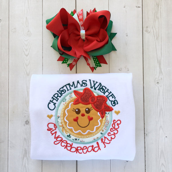 Gingerbread Kisses Girl Shirt ONLY