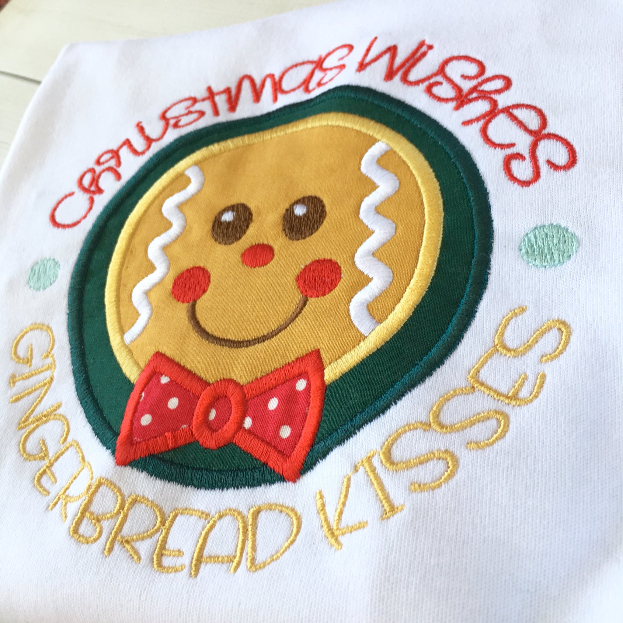 Boy's Embroidered Gingerbread Shirt ONLY