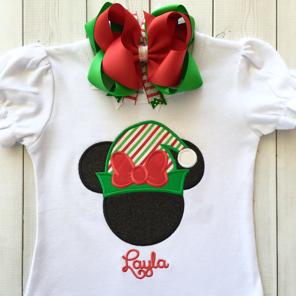 Jolly Christmas GIRL Mouse Shirt Only