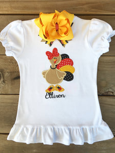 Prissy Turkey Embroidered SHIRT ONLY