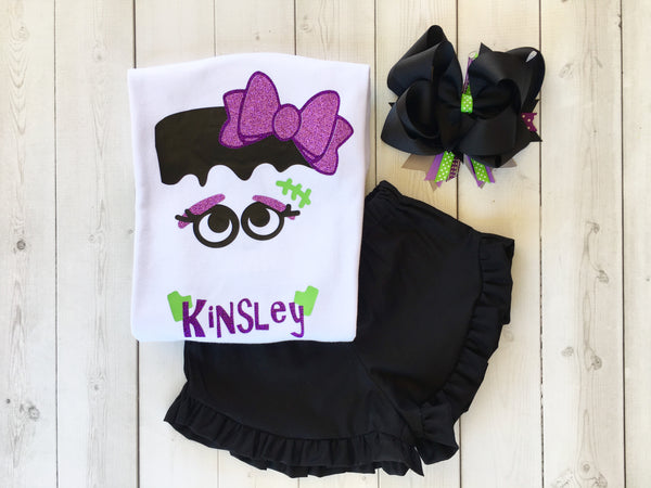 To Be Frank Girls Ruffle Shortie Set