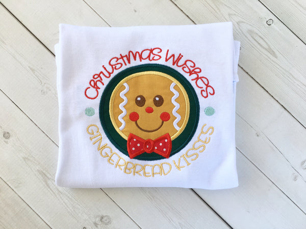 Boy's Embroidered Gingerbread Shirt ONLY