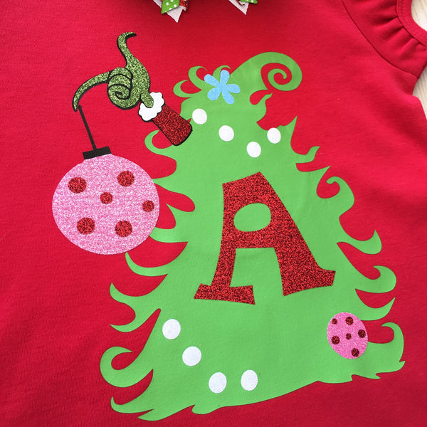Crooked Christmas Tree Girls Shirt ONLY