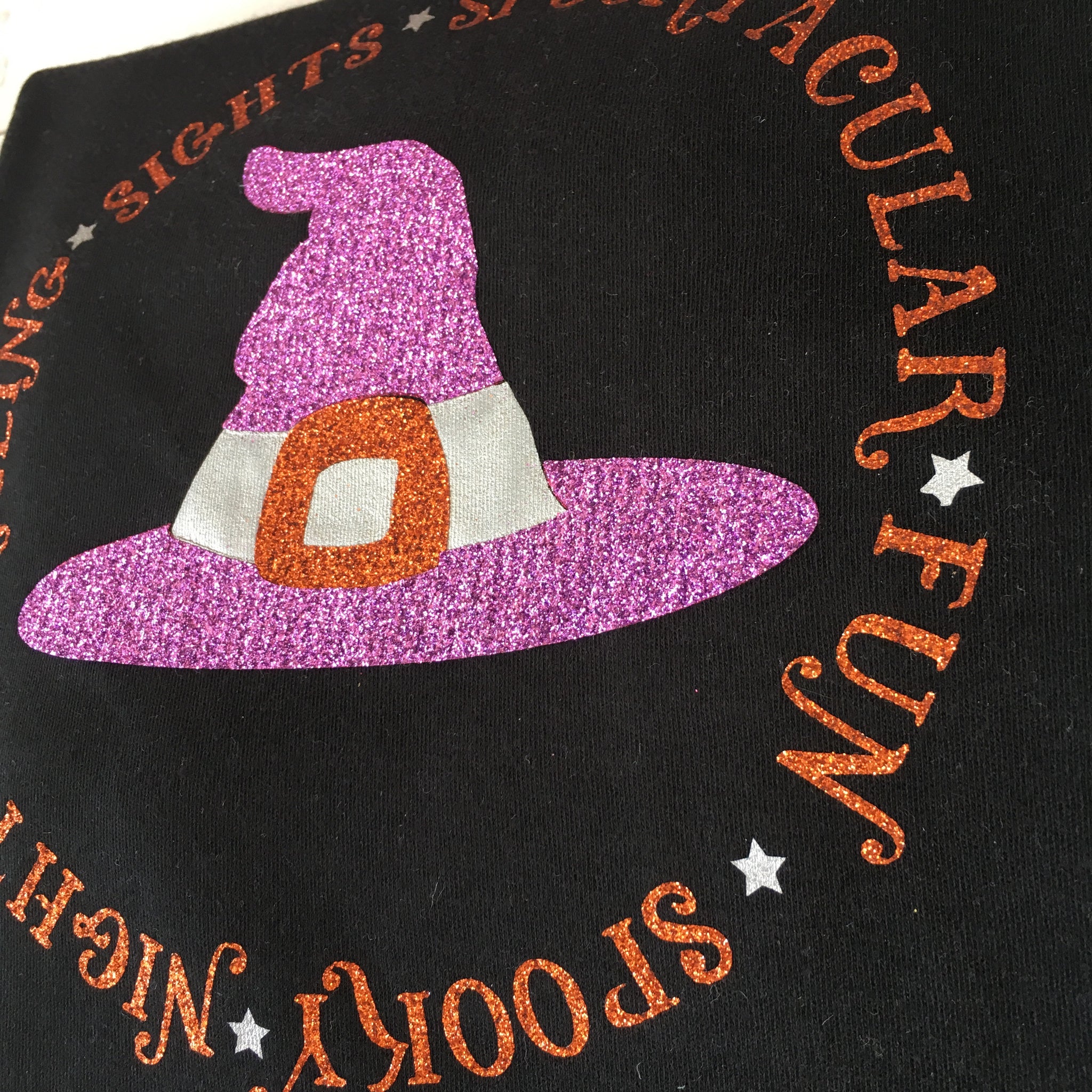 Glitter Witch Hat Girls Shirt ONLY