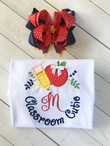 Classroom Sweetie Embroidered Frame SHIRT ONLY
