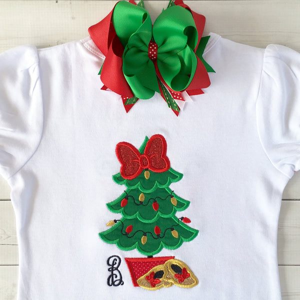 Fancy Heels and Christmas Tree Appliqué SHIRT ONLY
