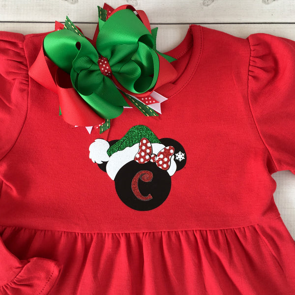Spreading Christmas Cheer Mouse Glitter Dress