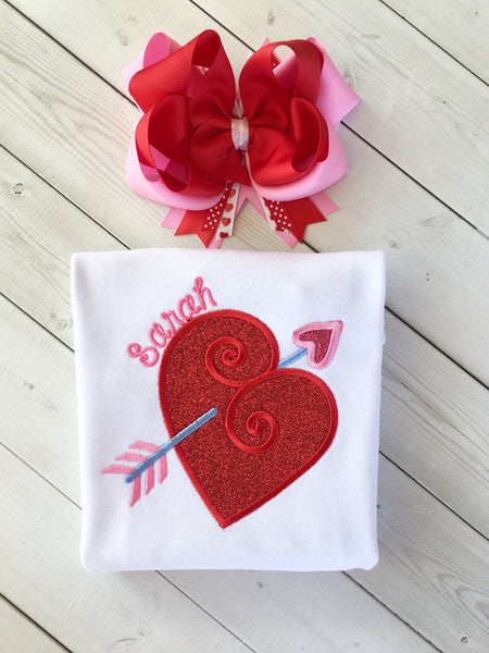 Embroidered Valentine Heart Shirt ONLY