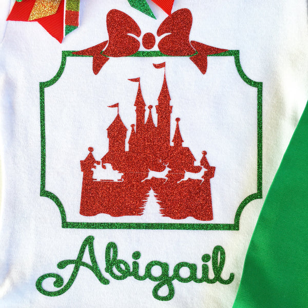 Christmas Castle GLITTER (Girl ) SHIRT ONLY