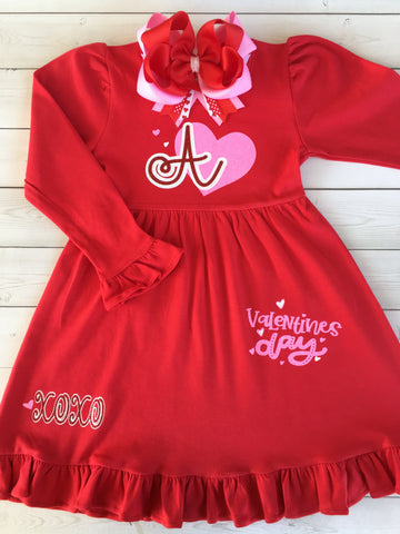 Red Valentine's Day Dress for Girls 