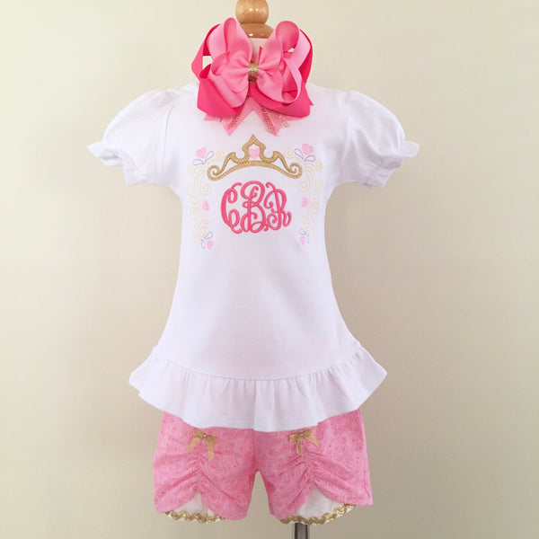 Sleepy Princess Embroidered Frame Peek-a-Boo Shortie Set™