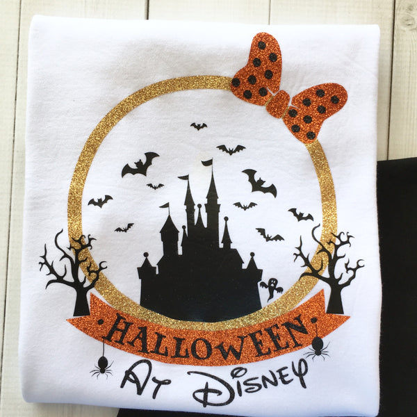 Halloween Castle Glitter Ruffled Short Set