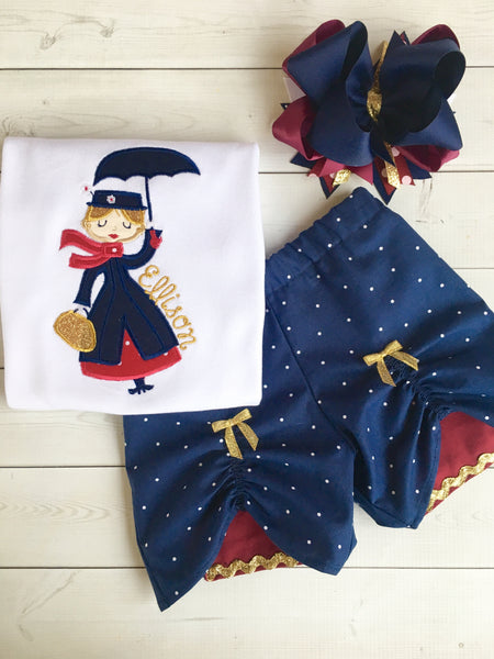 English Nanny Embroidered Peek-a-Boo Shortie Set™ - Timeless Collection