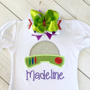 Embroidered Girl's Astronaut Helmet SHIRT ONLY