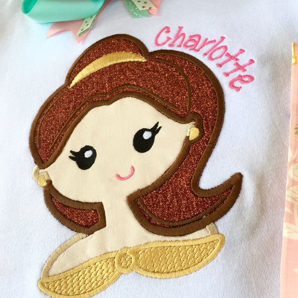 The Beauty Embroidered Princess Peek-A-Boo Shortie Set