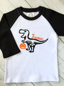 Trick-Or-Treat T-Rex Boys Shirt Only
