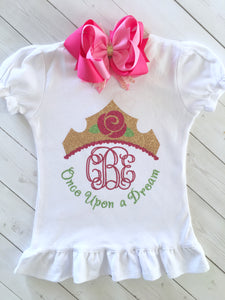 Sleepy Princess Glitter Crown SHIRT ONLY