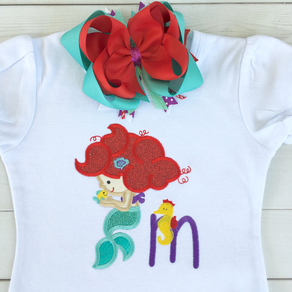 Magical Mermaid Appliqué Shirt and Peek-a-boo Shortie