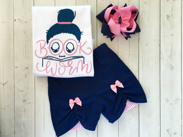 Pencils Down, Summer's Up (Bookworm) Peek-a-boo Shortie Set