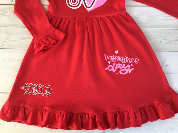 Valentine XOXO Glitter Dress