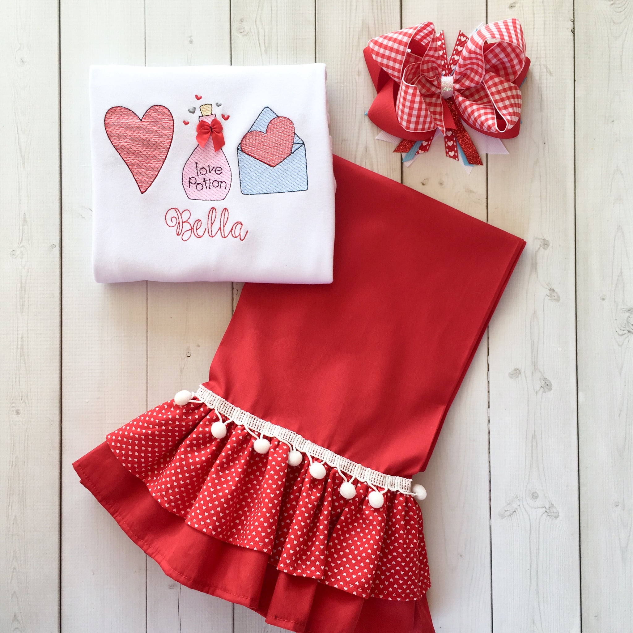 Love Potion Double Ruffle Pant Set