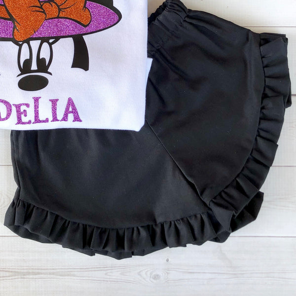 Halloween Cruise Glitter Ruffle Shortie Set