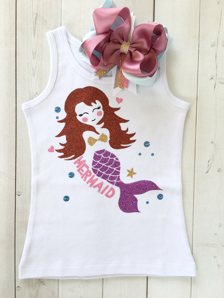 Majestic Mermaid Glitter Ruffle Shortie Set