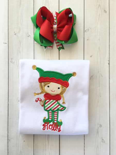 Jolly Christmas Elf Ruffle Pant Set