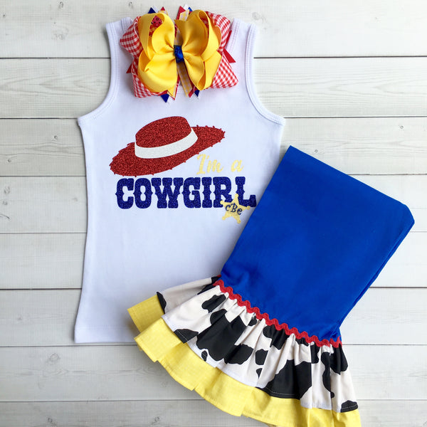 I'm A Cowgirl Double Ruffle Pant Set