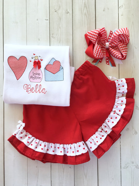 Love Potion Ruffle Shortie Set